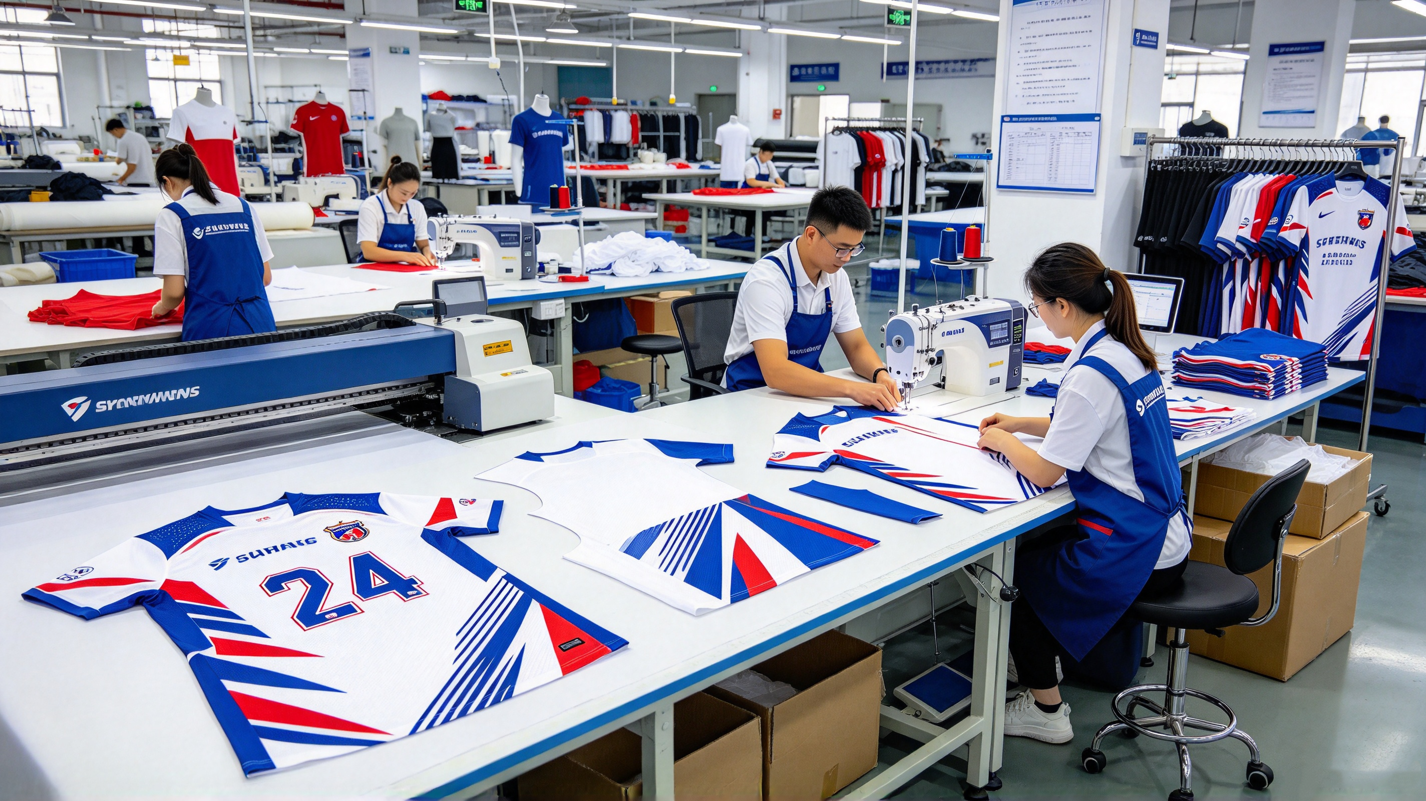 Manufacturing process for soccer jerseys